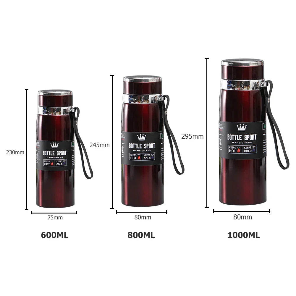 1000ml Thermal Water Bottle Thermos Vacuum Flask Double Stainless