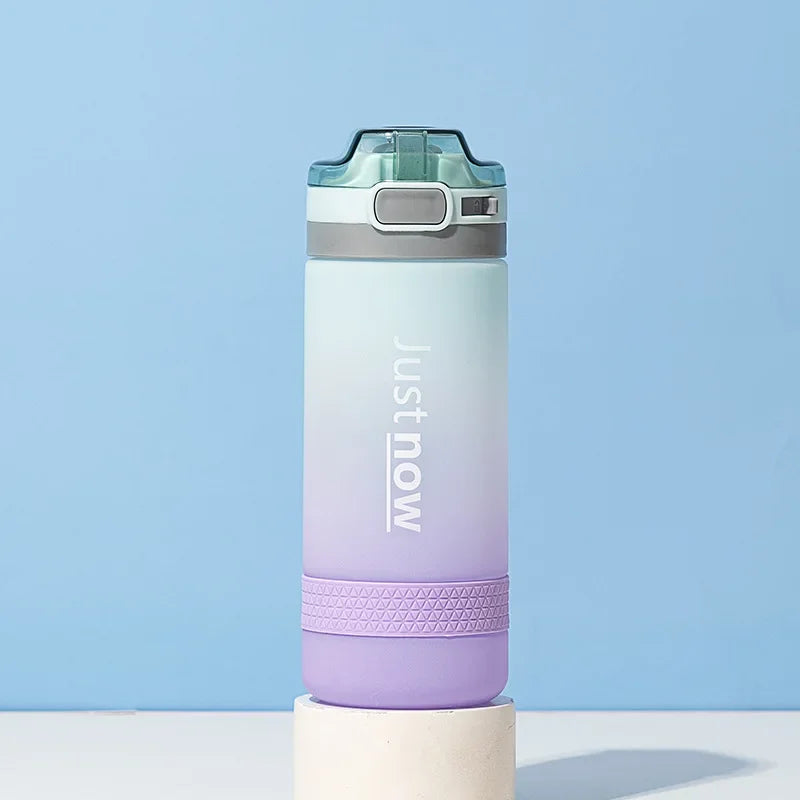 600ml Water Bottles Fashion Water Bottle with Straw BPA Free Portable
