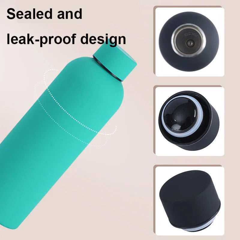 500/750ML Small Mouth Thermos Cup, Outdoor Stainless Steel Bottle,