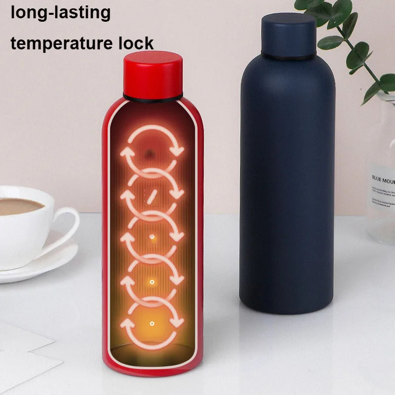 500/750ML Small Mouth Thermos Cup, Outdoor Stainless Steel Bottle,