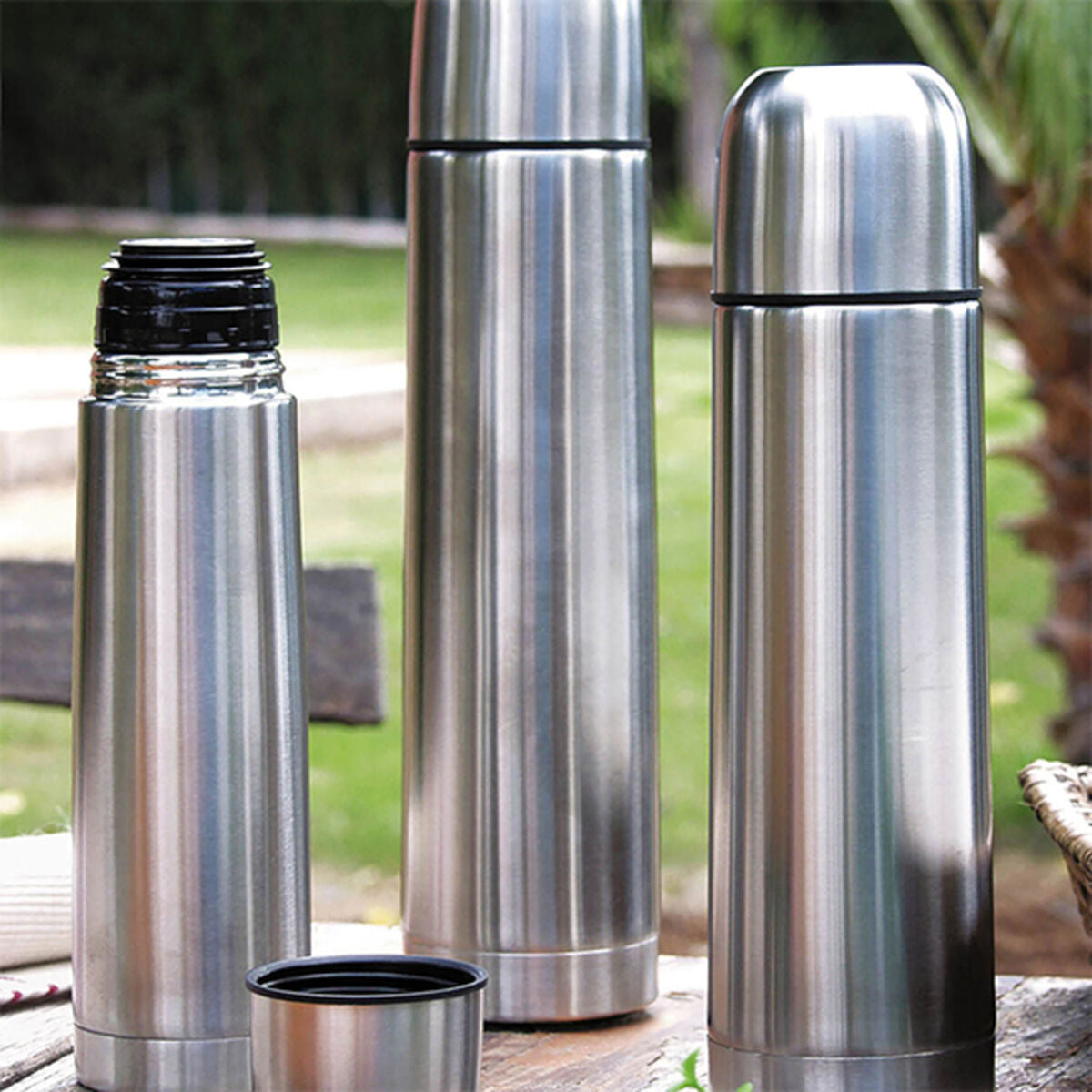 Travel thermos flask Quid Stainless steel