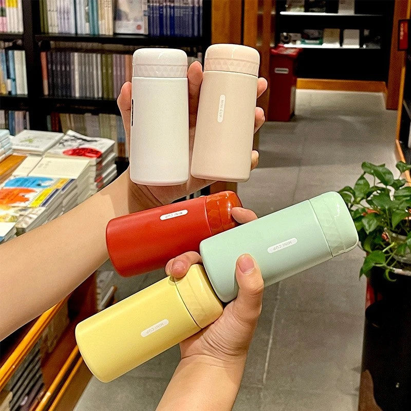 Convenient Mini Stainless Steel 150Ml Thermos Cup Ultra-Compact Portable Leak-Proof Fashion Water Cup Drinkware Thermos Kettle