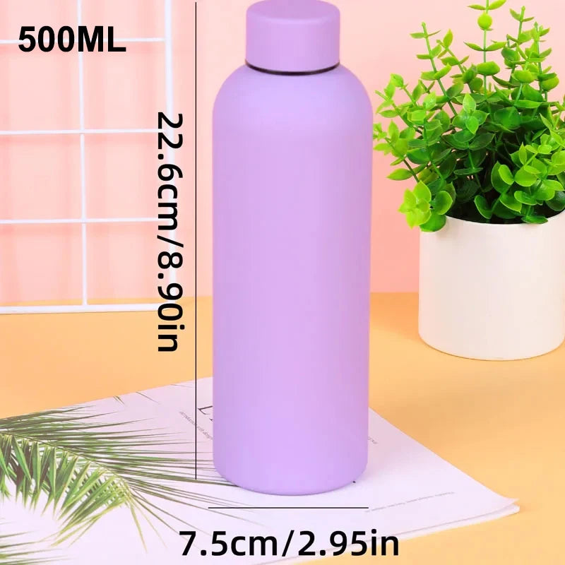 500/750ML Small Mouth Thermos Cup, Outdoor Stainless Steel Bottle,