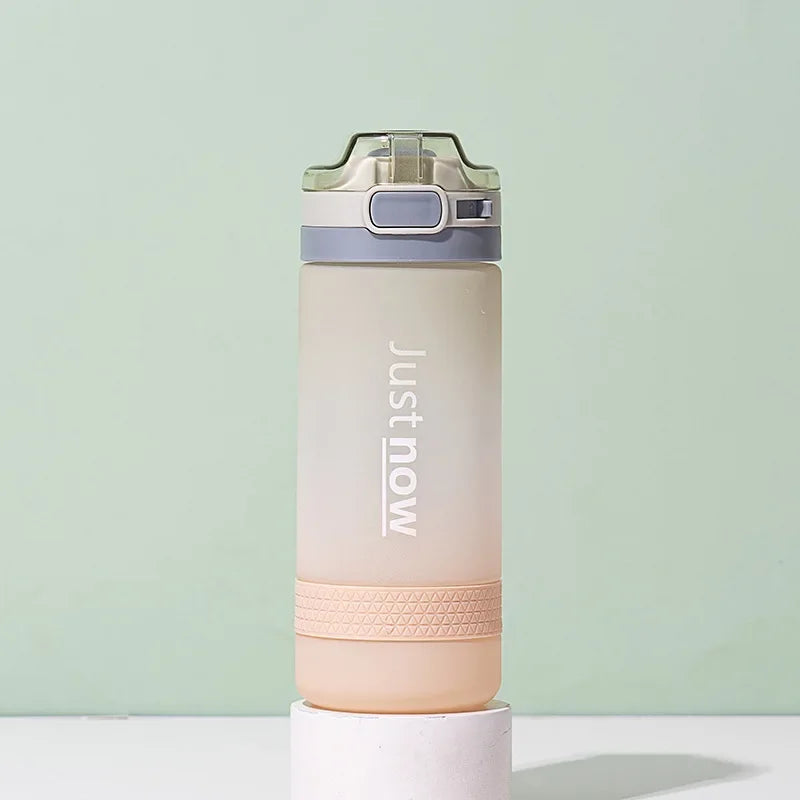 600ml Water Bottles Fashion Water Bottle with Straw BPA Free Portable