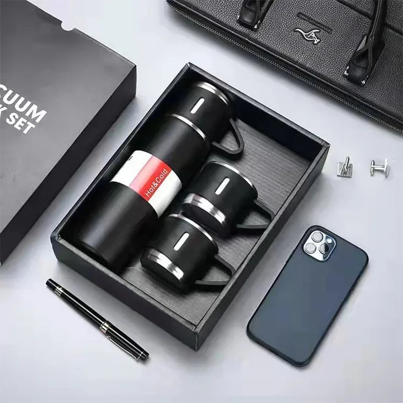Vacuum Flask Thermal Stainless Steel Bottle Set